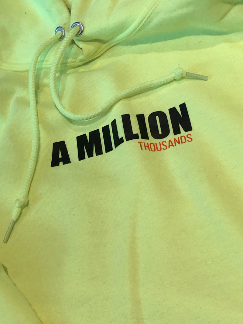 AMILLIONTHOUSANDS - Neon Green hooded sweater